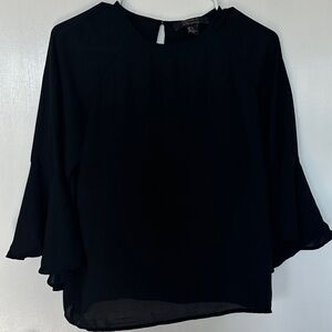 Forever 21 Black Flowy Blouse
